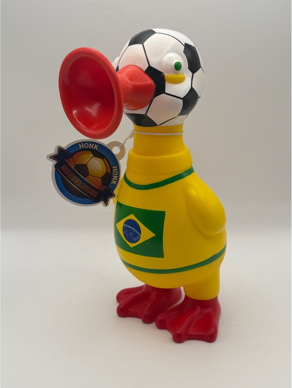 Brazil soccer duck horn toy loud!!